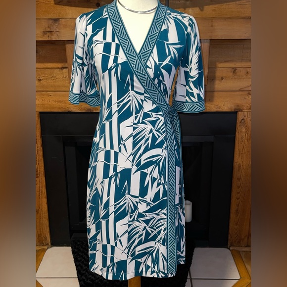 BCBG Max Azria Matte Jersey Wrap Dress - Picture 1 of 7